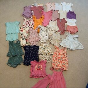 Baby Girl 35 Piece Bundle Size 6M, 6-9M, 6-12M